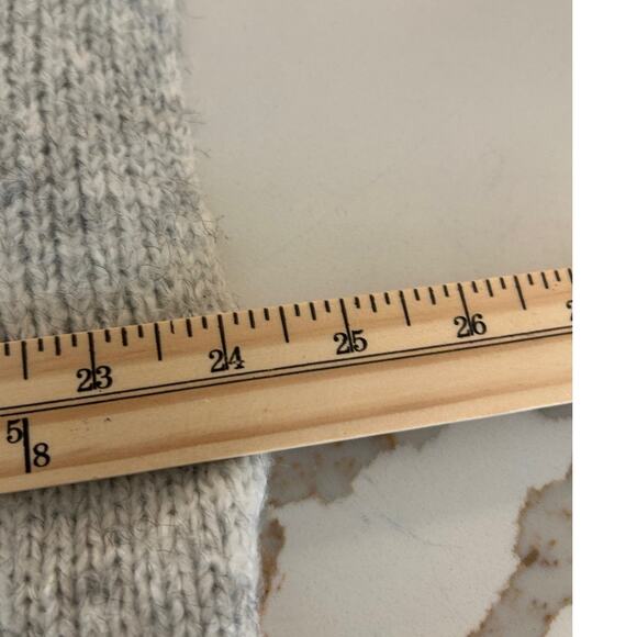 Joie Cable Knit Sweater Vest Turtle Neck Wool Blend SZS Gray Oversized Relaxed - Picture 8 of 9